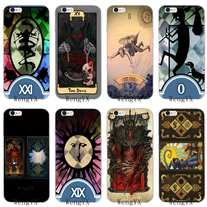 Тонкий силиконовый мягкий чехол для телефона Tarot Cards The Devil Samsung Galaxy S3 S4 S5 S6 S7 edge S8 S9