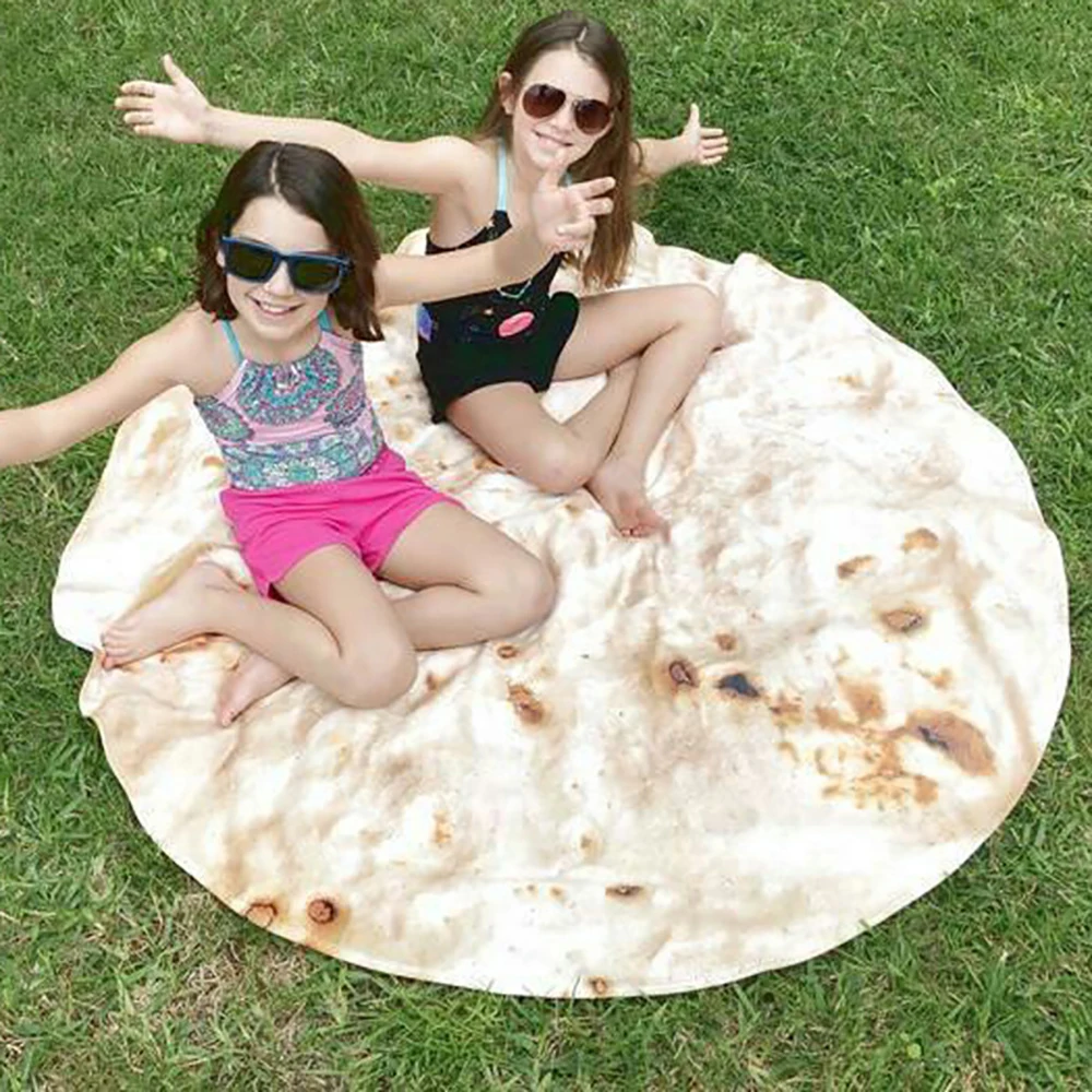 

Funny Throw Tortilla Blanket Sherpa Wrap Blankets Human Burrito Mexican Blanket Fleece Soft Printed Knitted Fur Plush Flannel