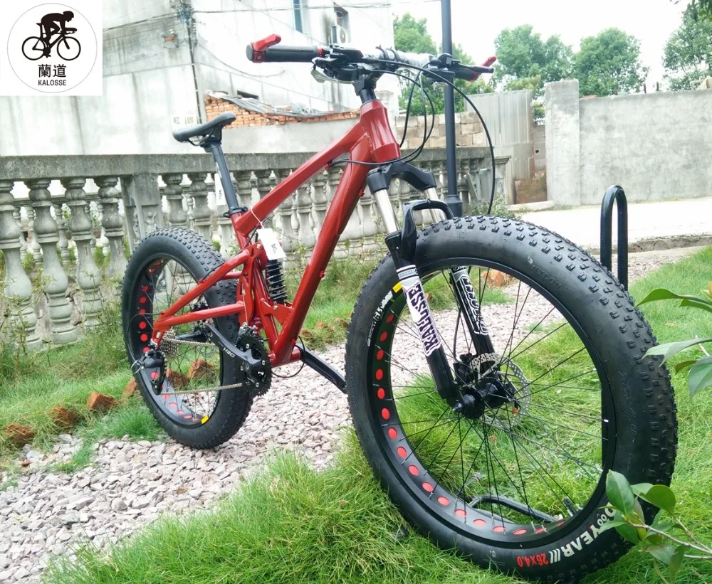 Discount Kalosse  Beach bicycle  folding mountain bicycle  26*4.0 Tires  Hydraulic brakes Snow  bicycle, 21/24/27/30speed ,fat bikes 0