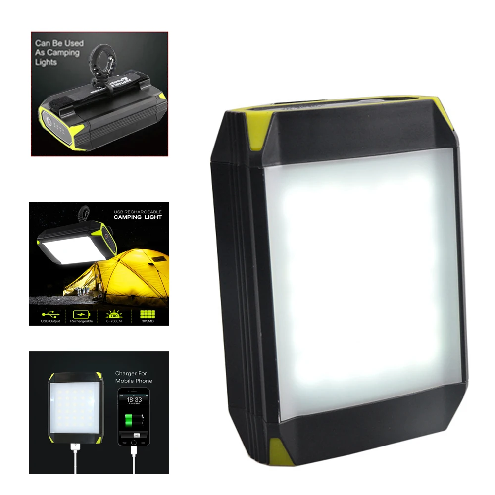 

6000mAh Portable Flashlight Mobile Power Bank USB Port Outdoor Light Hanging Lamp 500 lumen