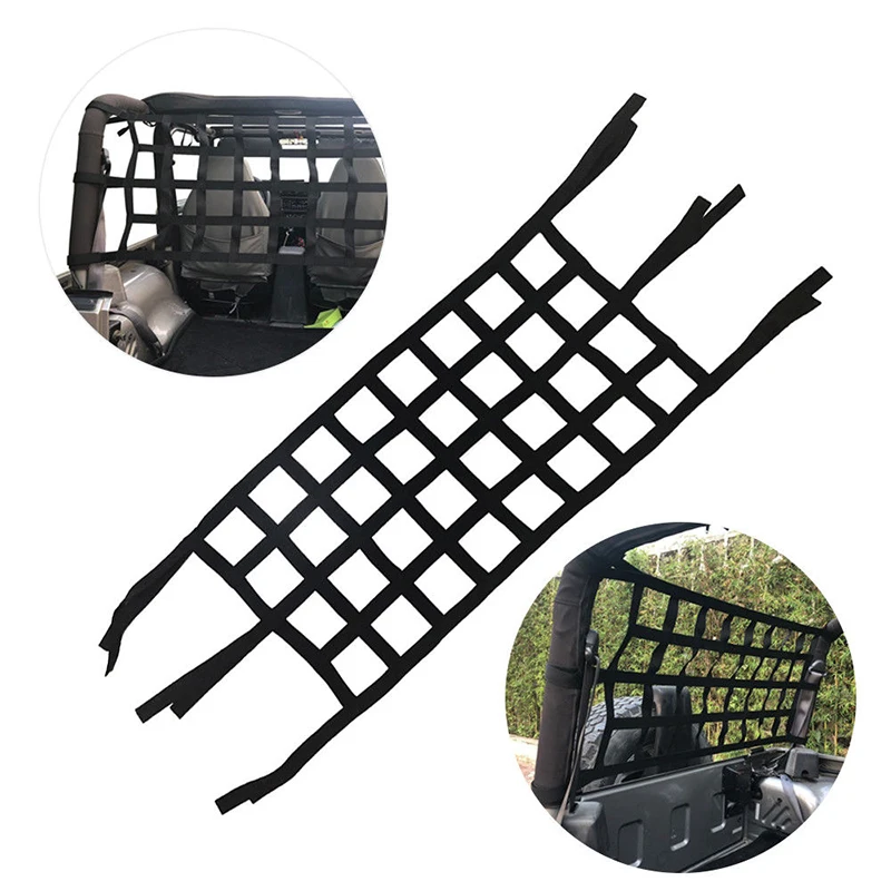 

Cargo Net Back Window Extra Storage Roof Net Hammock For 1997-2017 Jeep Wrangler
