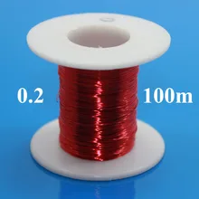 100m/pc Red Magnet Wire 0.2mm Enameled Copper wire Magnetic Coil Winding 0.2 mm qzy 2 180 magnet wire 1 0mm enameled copper wire magnetic coil winding item specifics high temperature copper wire 60m