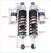 12.5 “320mm Air Amortecedores AUTO Universal Da Motocicleta Para Honda Suzuki Yamaha Kawasaki ATV Go Kart Quad Sujeira Motos Esportivas