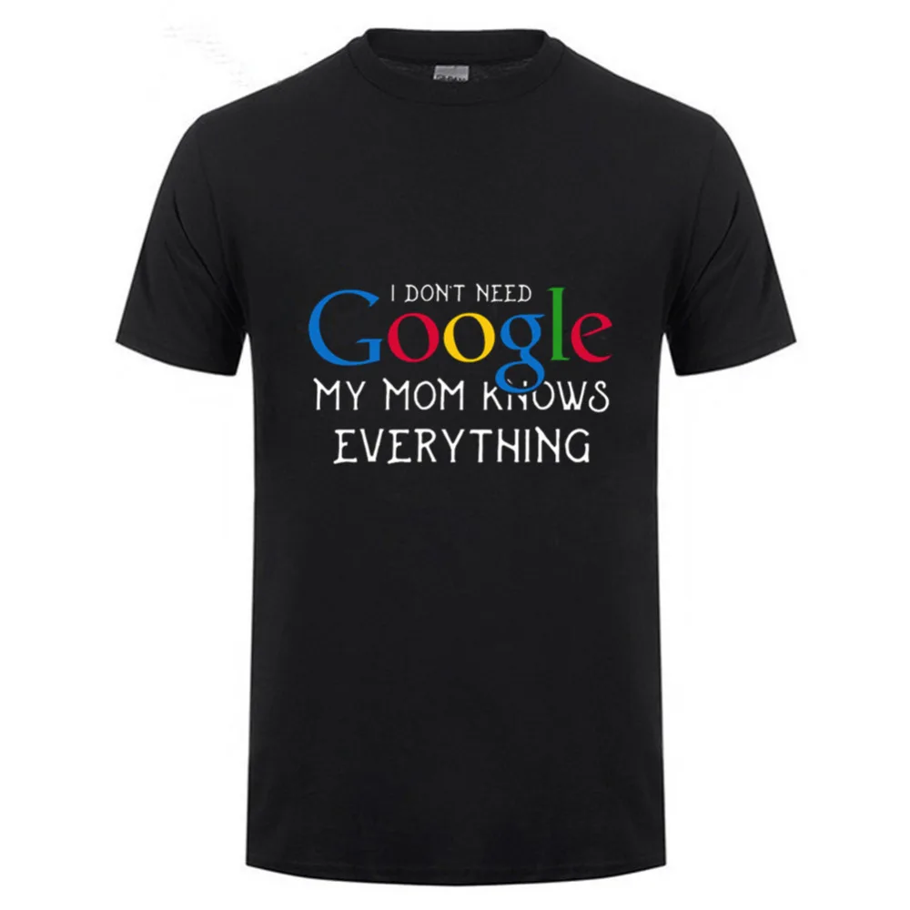 Летняя стильная футболка с надписью I Not need google Моя мама знает всё модные топы для