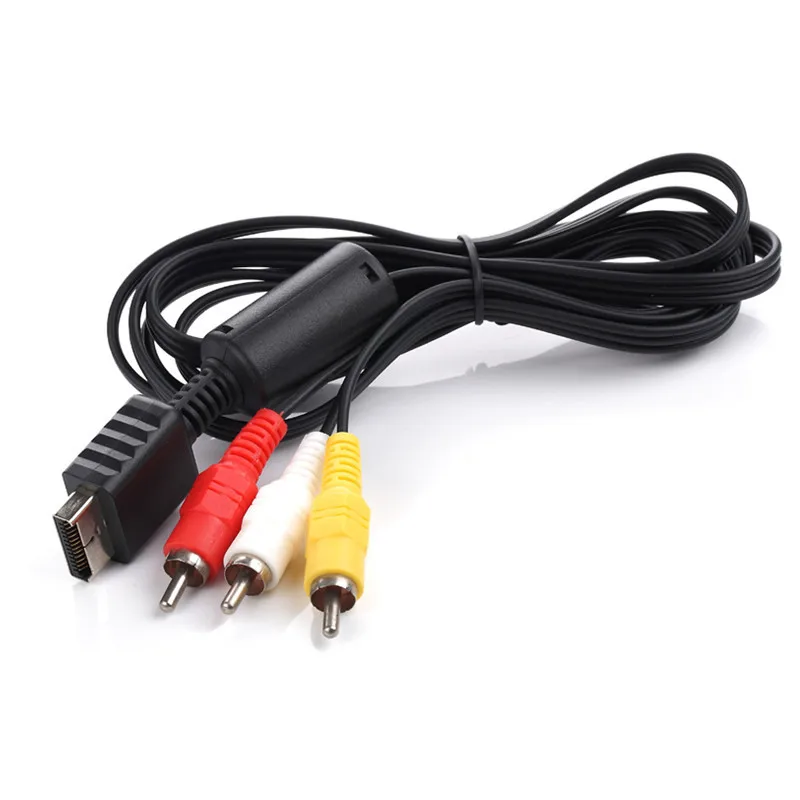 Аудио видео av кабель с 3 RCA ТВ адаптером свинцовый для Sony Playstation PS1 PS2 PS3