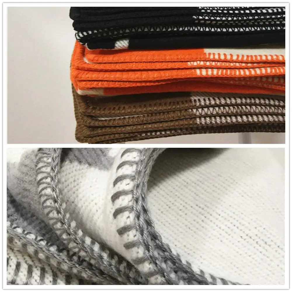 

Letter H Cashmere Shawl Flying Blanket Crochet Soft Ladies Wool Scarf Shawl Portable Warm Plaid Sofa Bed For Mother Sheet Gifts