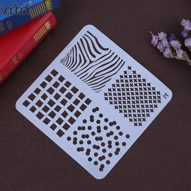 

VODOOL Handcraft Template Stencils for DIY Scrapbooking Plastic Hollow Ruler Photo Album Decorative Embossing Paper Crafts