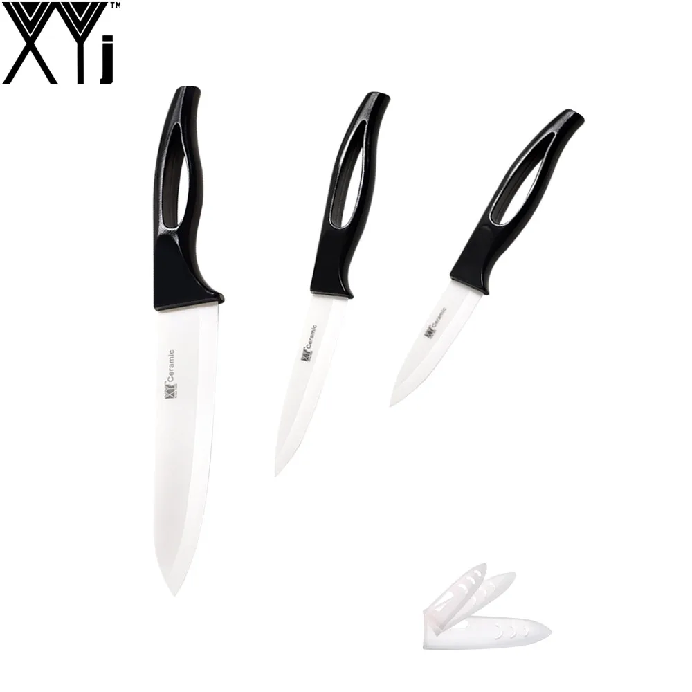 XYJ Brand Kitchen Knife Set Non Rust Non Stick Ceramic Knife 3" 4" 6