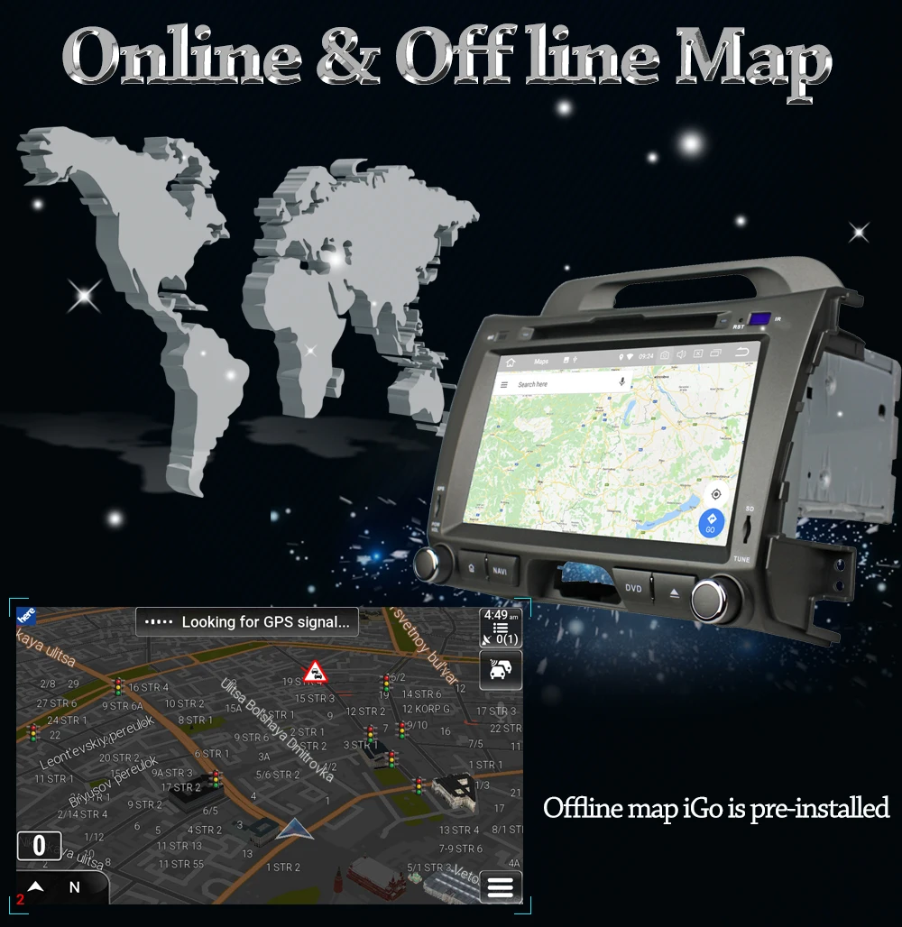Excellent 8" Owtosin Car Radio Multimedia Video Player Navigation GPS Android 9.0 For KIA Sportage R 2010-2016 Car 4GB RAM 32GB ROM 10