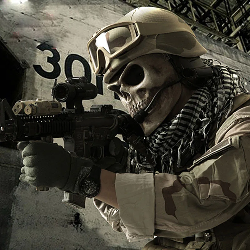 Combat Horror Masks Outdoor Full Face Tactical Skull Mask CS Protection