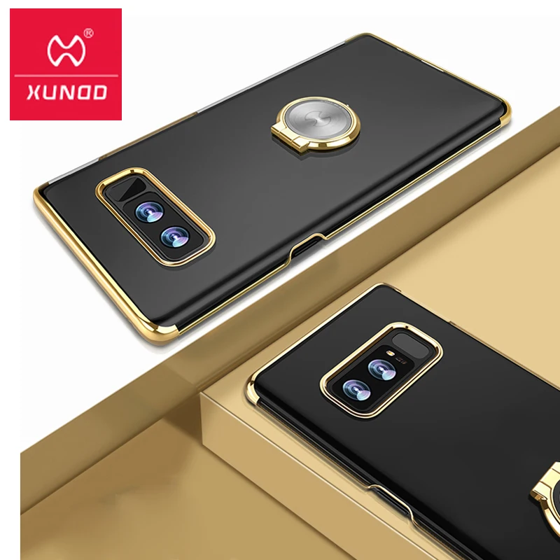 

On Sales For Galaxy s8 + Ring Case Xundd Luxury Transparent hard PC back Cover For samsung galaxy Note 8 Note 9 Phone Case Capa