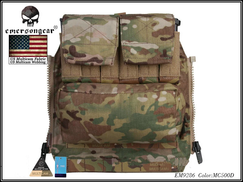 Emerson gear Back Pack на молнии панель для AVS JPC2.0 CPC Emerson тактический страйкбол Wargame Combat gear EM9286 мультикам койот черный