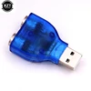 1 Uds USB macho a PS2 adaptador de Cable hembra convertidor de uso para teclado y ratón de ordenador azul apoyo Windows 98 ► Foto 2/5