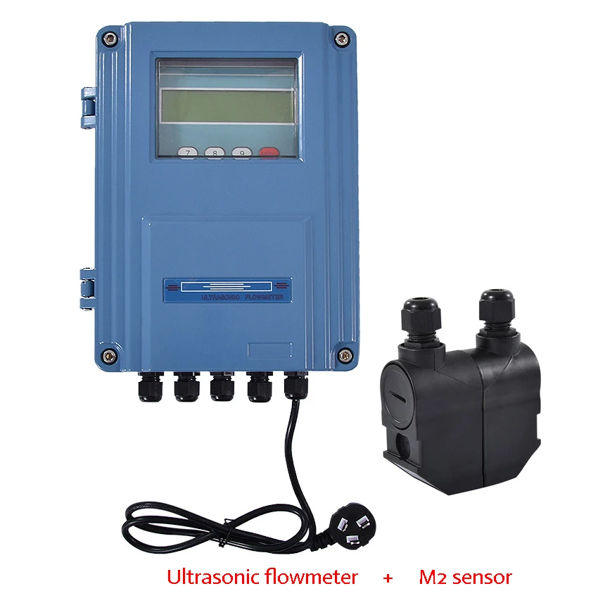 TDS-100F Professional Ultrasonic Flowmeter + M2 Wall-mount Transducer LED Digital Ultrasonic Liquid Flow Meter DN15mm-6000mm TDS-100F Professional Ultrasonic Flowmeter + M2 Wall-mount Transducer LED Digital Ultrasonic Liquid Flow Meter DN15mm-6000mm