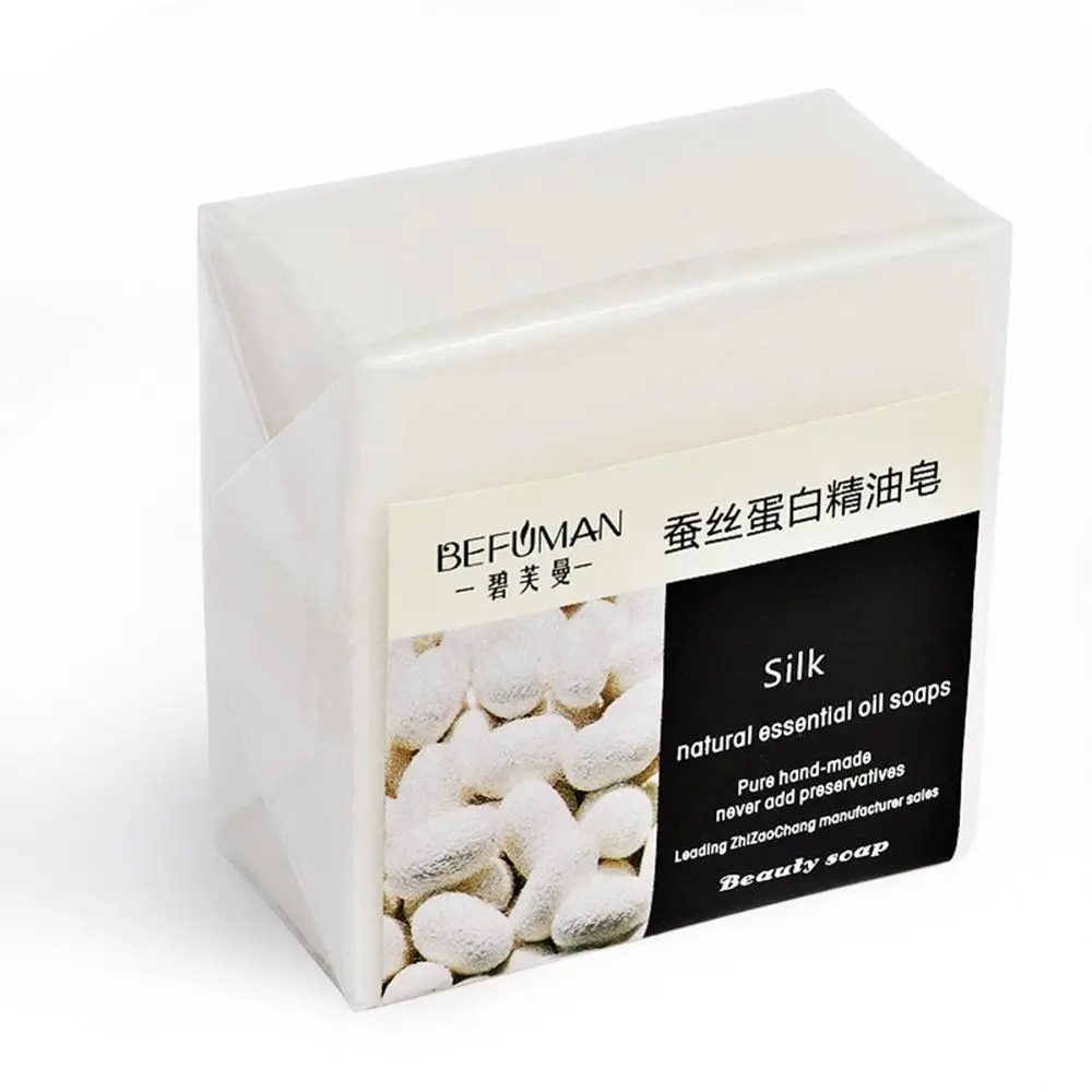 

Silk Protein Soap Moisturizing Control Oil Lighten Melanin Brighten Skin Tone Whitening Hand-Made Soap