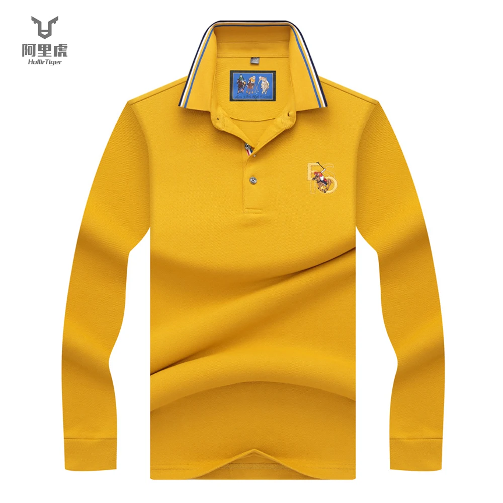 Hollirtiger polo мужская рубашка с длинным рукавом Мужская брендовая одежда одноцветная