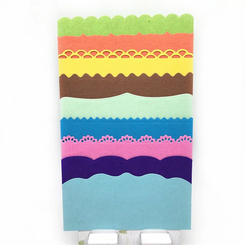 

9pcs Per Set Sea Wave Metal Cutting Dies For DIY Scrapbooking Photo Album Paper Cards Stencils Decor Craft High Quality CDW338