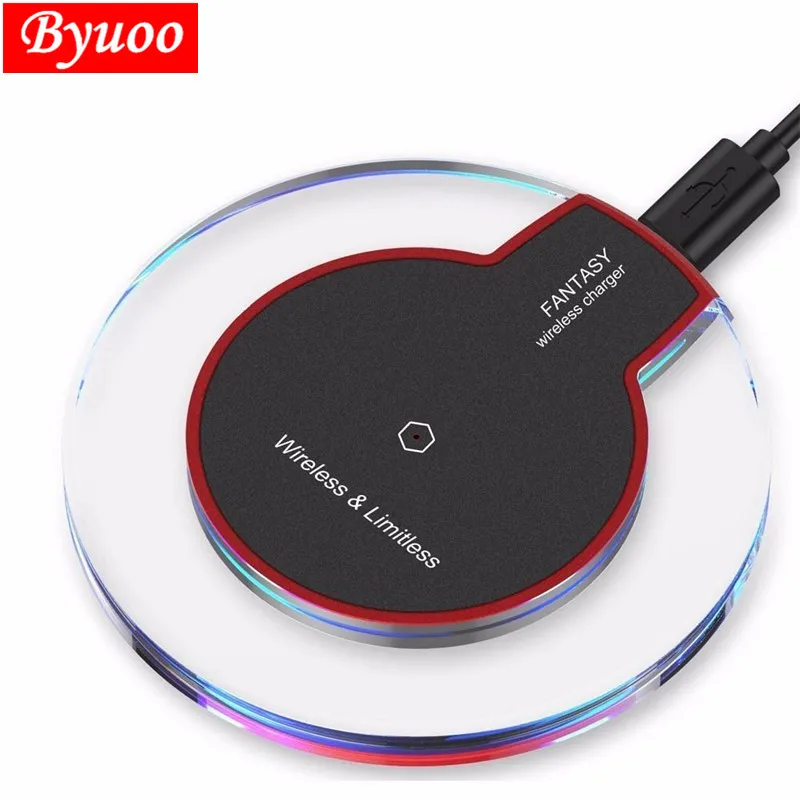 

QI Wireless Charger Charging Pad Fantasy Efficiency Blue Light Crystal For Samsung S8 S9 S6 Edge For iphone X 8 Elephone P9000