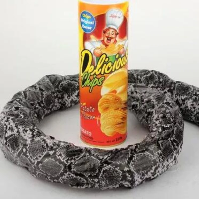 

potato chips to snake shoking people snake from chip barrel magic tricks toy