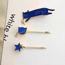 SANSUMMER Hairwear темпераментные волосы повседневные звездное небо стиль модный Кот Животное Лолита милая девушка заколка 5784