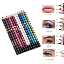4 в 1 12 шт Водонепроницаемый стойкий карандаш для глаз пигмент белая цветная подводка для глаз ручка для глаз косметический набор для макияжа Подводка для глаз