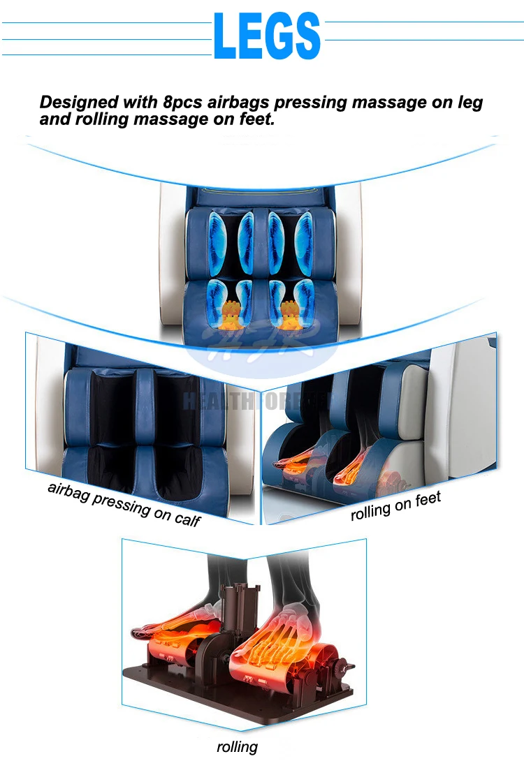 HFR портативный музыкальный 3D Шиацу S+ L форма китайский Корея Электрический ноги полный уход за телом роскошные дешевые массажное кресло 4d нулевой гравитации