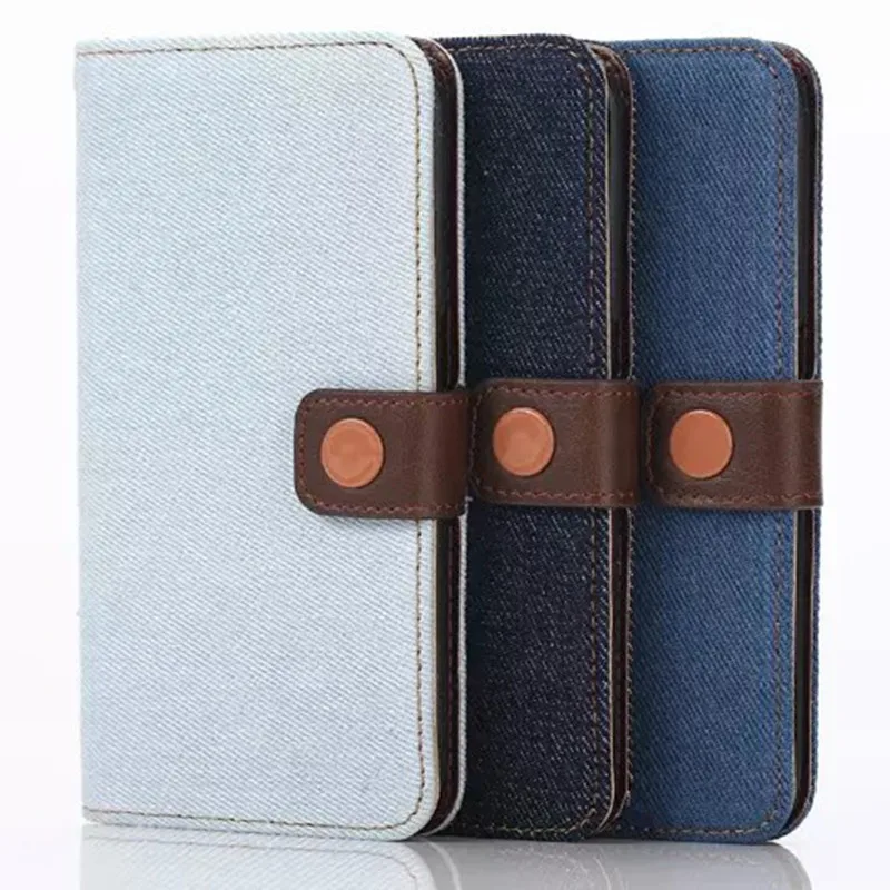 100pcs/lot New Denim Leather Wallet Case For Samsung Galaxy S6 Edge G9250 Phone Bag Flip Cover Stand With Card Slots Wholesale |