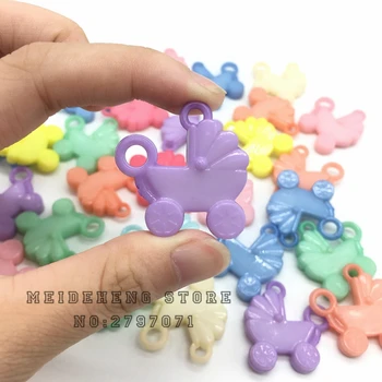

Acrylic Kids Pendant Candy colorful Beads Finding Baby Bottles Cute baby stroller Beads For Jewelry Making two size NEW