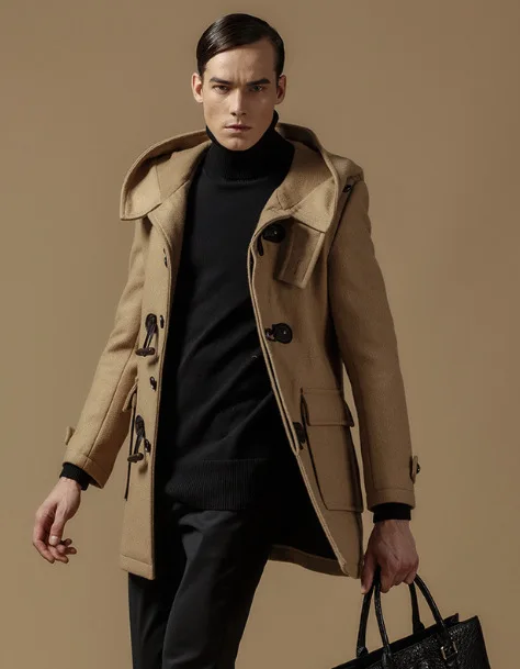 hooded duffle coat mens