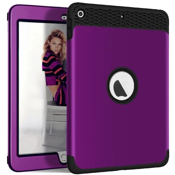 

Kids Safe Radiating PC Silicon Shockproof Back Shell Case for iPad 9.7 inch 2017 Full Protective Cover for Apple iPad 9.7 2018