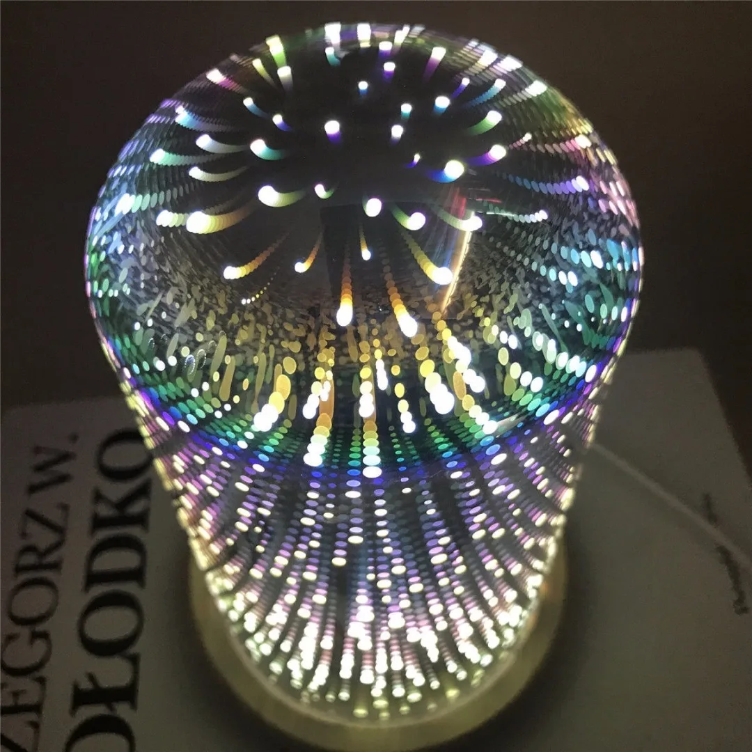 1pc 3D USB Glass Starburst Colorful LED Table Lamp Accent Bedside Night Light Decor 2019 Newest