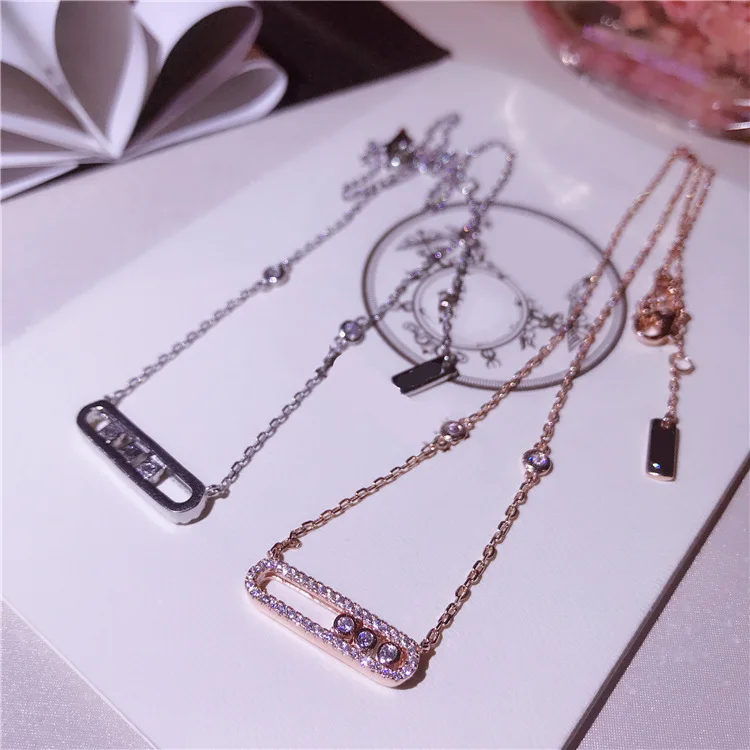 

Women 2 Colors Activities Rhinestone Drop Silver Color Chain Necklace Pendant For Women Jewelry Statement Bijouterie Gift