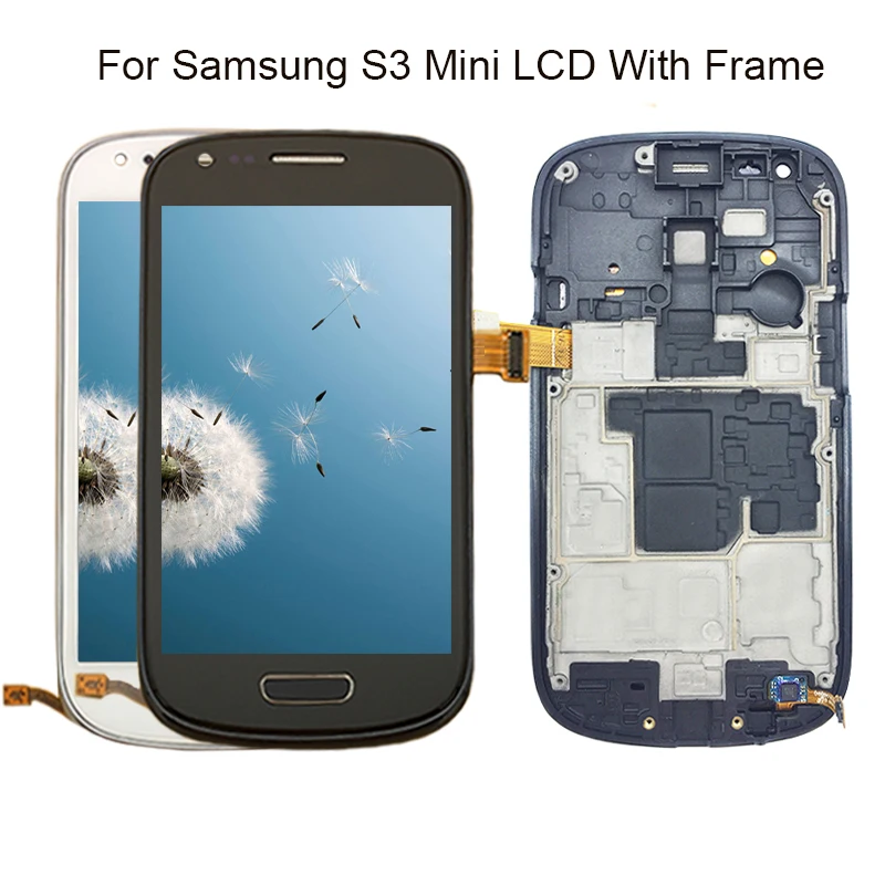 Для samsung Galaxy S3 мини I8190 i8190N i8195 i8200 с рамкой Экран сенсорный экран Заменить тестирование
