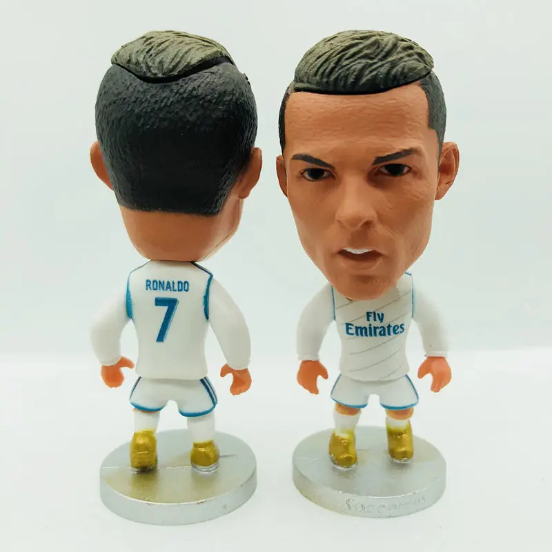 

Soccerwe Cristiano Ronaldo Doll Madrid7# Football Team 2018 Season Champion White Kit Striker Figurine 2.6 Inches Height Resin