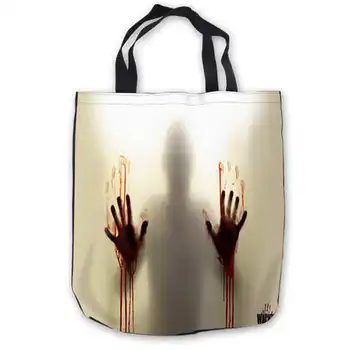 

Custom Canvas The-Walking-Dead- (1) ToteBags Hand Bags Shopping Bag Casual Beach HandBags Foldable 180911-04-20
