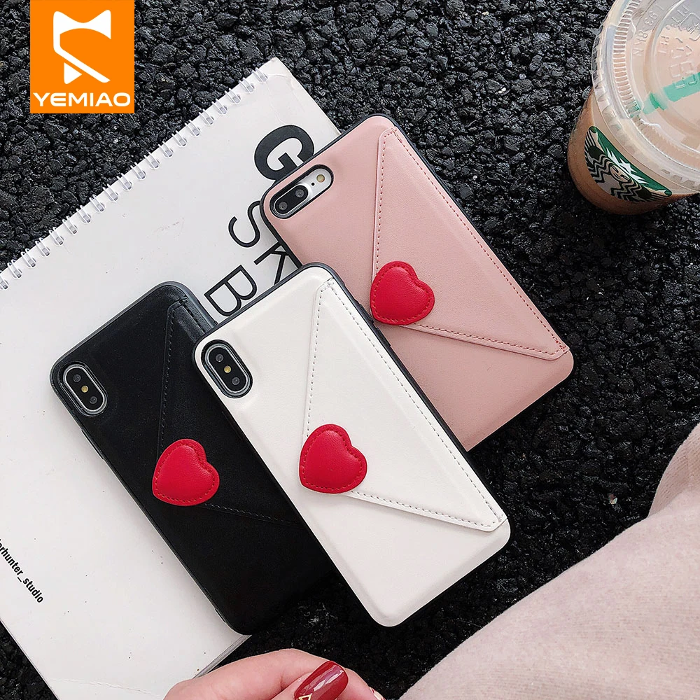 PU Leather Case For Samsung Galaxy S9 Plus S10 Lite S10e Cute Heart Pattern TPU Cover Note 9 Luxury Flip Wallet | Мобильные телефоны