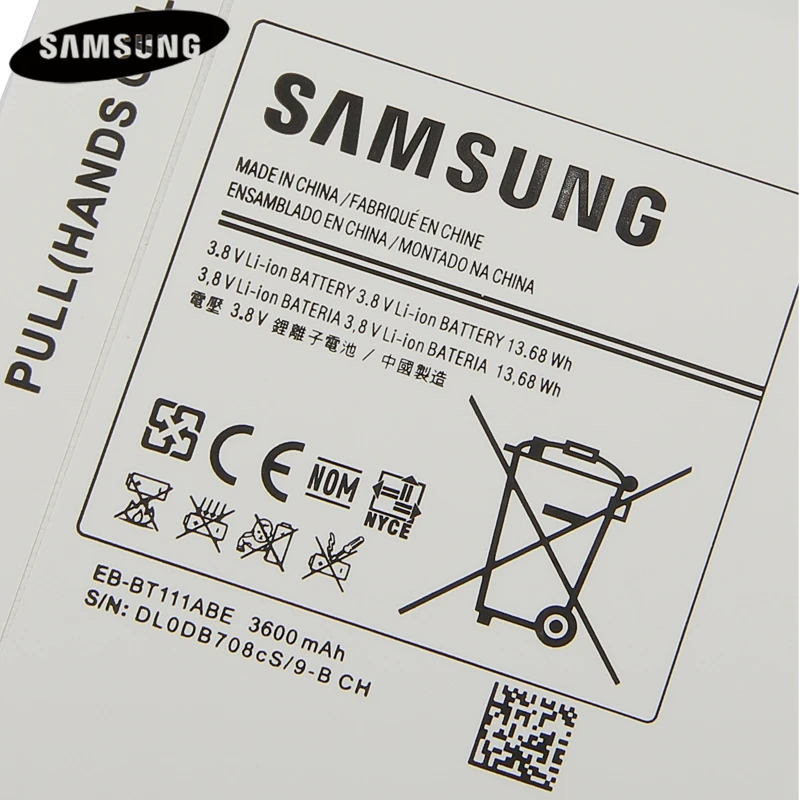 Планшет Батарея EB-BT115ABC EB-BT116ABE для samsung SM-T110 SM-T116 SM-T111 T115 EB-BT111ABE Аутентичные Батарея 3600 мА-ч