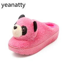 Warm panda women Slipper Cartoon Animal Cute Winter Home Indoor Bedroom Plush Shoes Bottom Comfortable girls Christmas gift