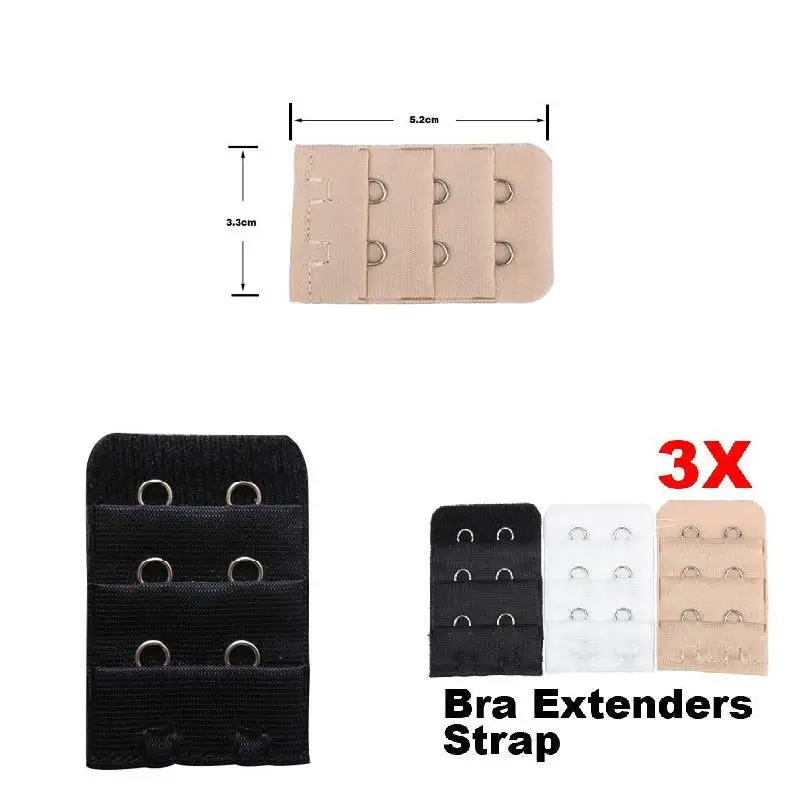 

Convenient underwear extension buckle Hot 3 Pcs Bra Extension Strap Extender Replacement with 2 Hooks SMA66