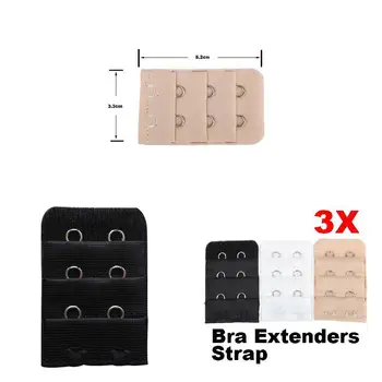 

Convenient underwear extension buckle Hot 3 Pcs Bra Extension Strap Extender Replacement with 2 Hooks SMA66
