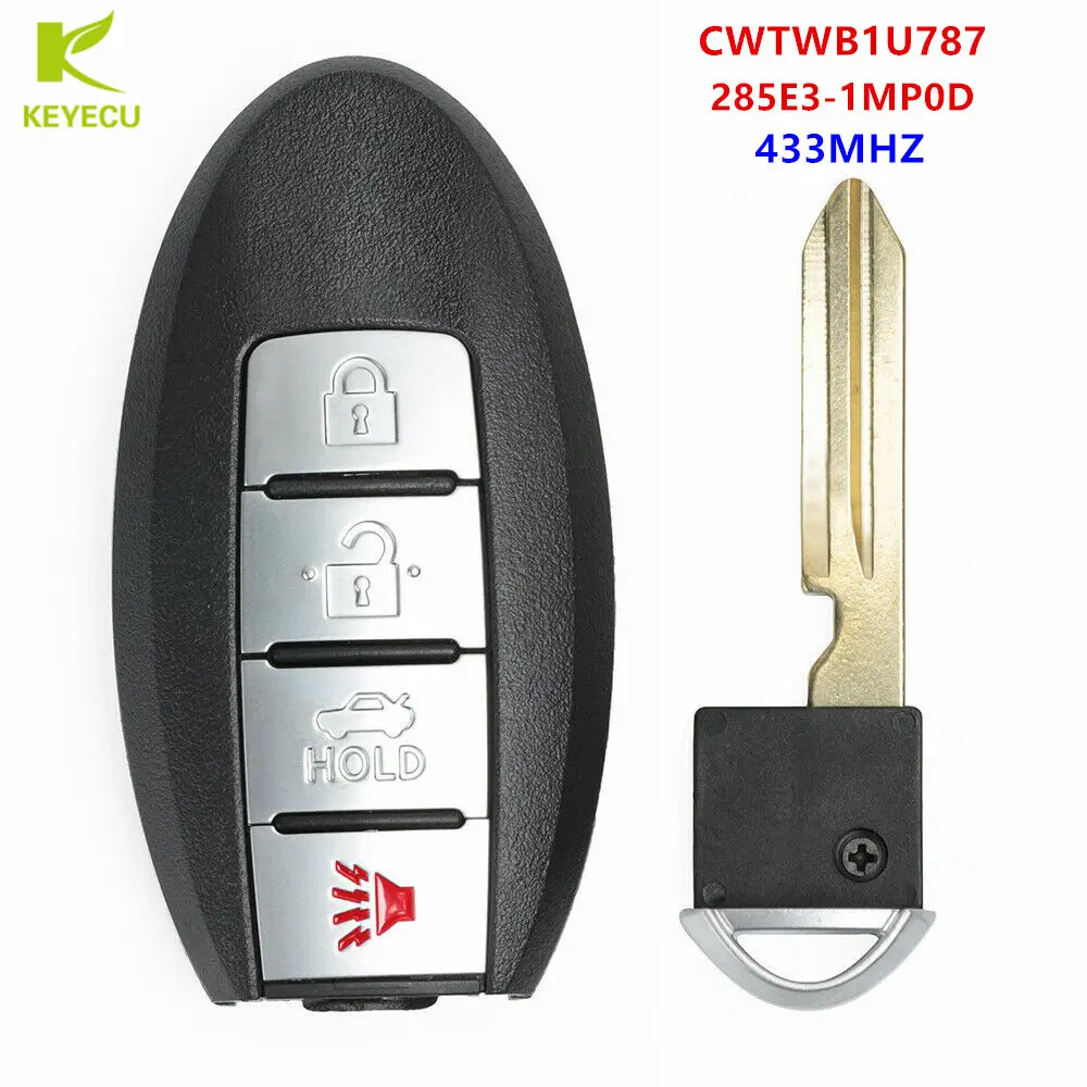

KEYECU Replacement PROXIMITY Smart Remote Key Fob 433MHZ for Nissan Armada 2017-2018,for Infiniti Q70 M56 M37 M35- CWTWB1U787