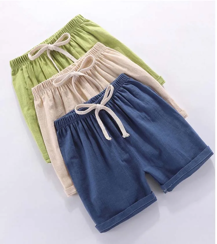 

Boys Girls shorts colorful summer fashion cotton trousers kids boys solid beach shorts children's pants clothing For 6 8 10 Yrs