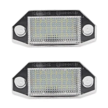 2 шт. водить автомобиль Подсветка регистрационного номера лампы для Ford Mondeo MK3 2000-2007 4/5 двери дневные ходовые огни 12V Белый 24SMD ошибок номер Подсветка регистрационного номера