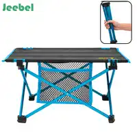 Jeebel กลางแจ้งแบบพกพาพับตารางที่เรียบง่ายสวน Ultralight อลูมิเนียมอัลลอยด์สำหรับตกปลา Camping ปิคนิคบาร์บีคิว