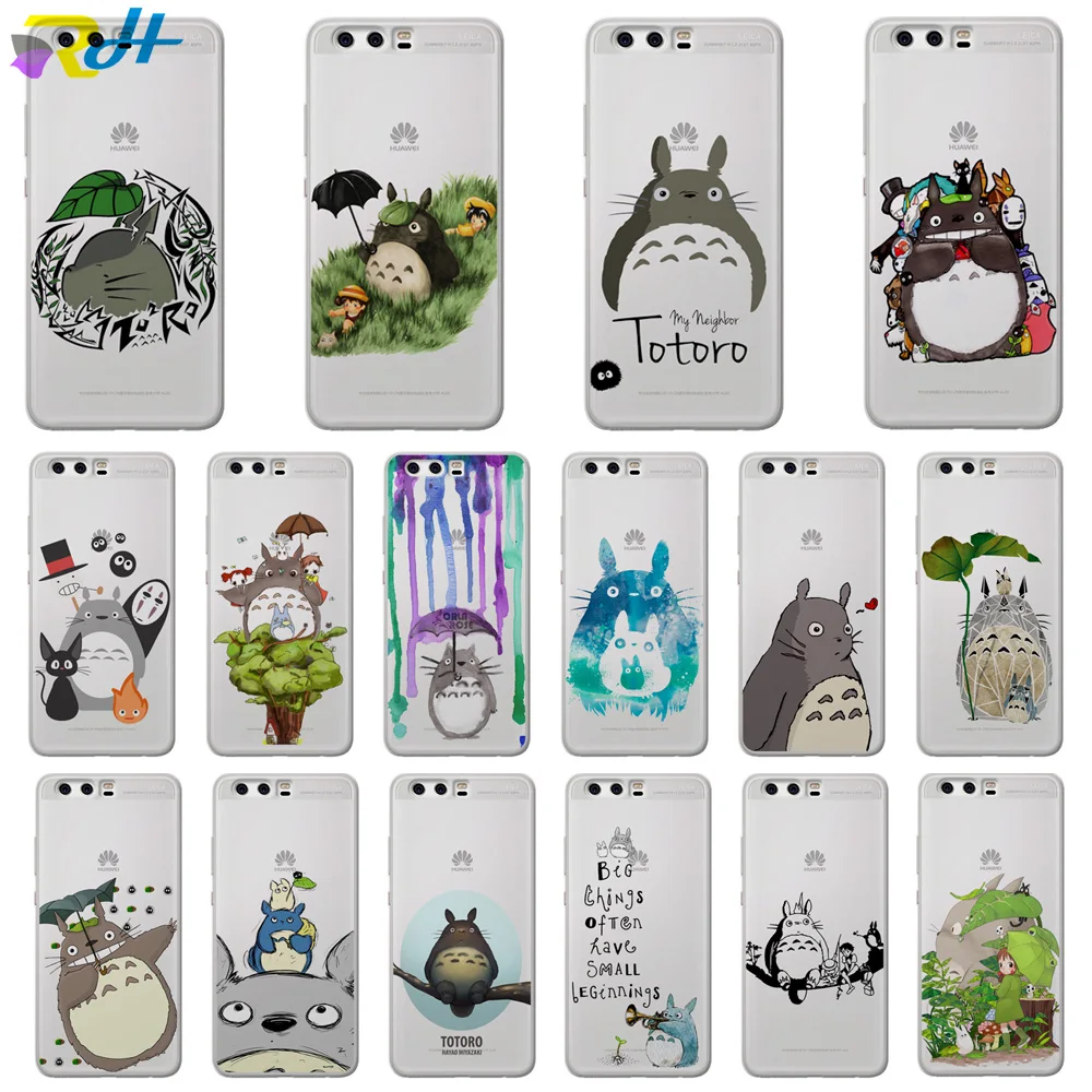 

For funda Huawei P20 lite case Cute Totoro for Huawei P8 lite Coque Etui for P Smart P9 P10 Lite P10 Plus P20 P30 Pro cover