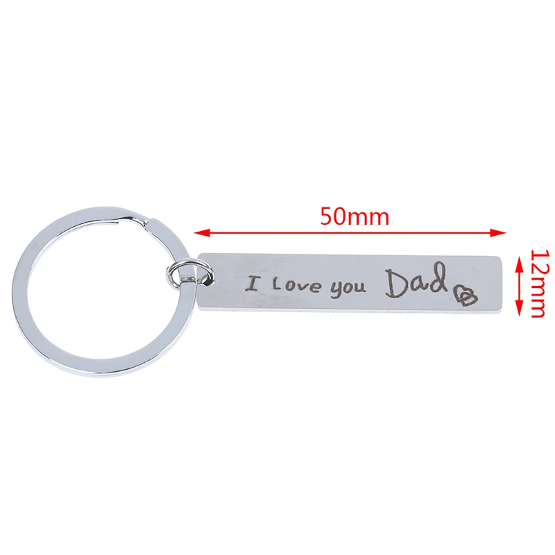Брелок с надписью I Love You Dad в форме сердца цепочка для ключей кулон виде букв