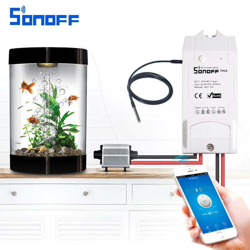 Sonoff th16a 10a умный дом пульт дистанционного управления Wifi беспроводной