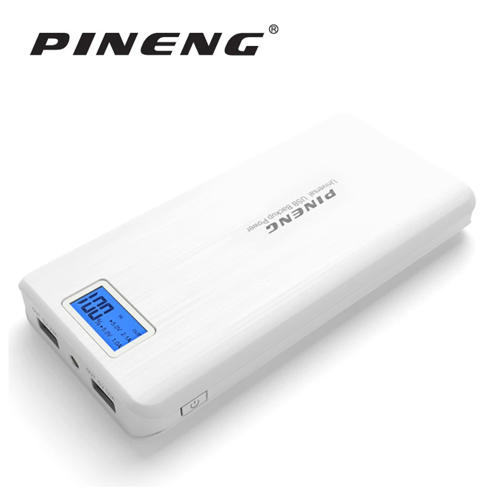 Genuine Pineng PN999 Power Bank 20000mAh Dual USB LED Flashlight Powerbank Bateria External Battery Charger 5V Portable Charger