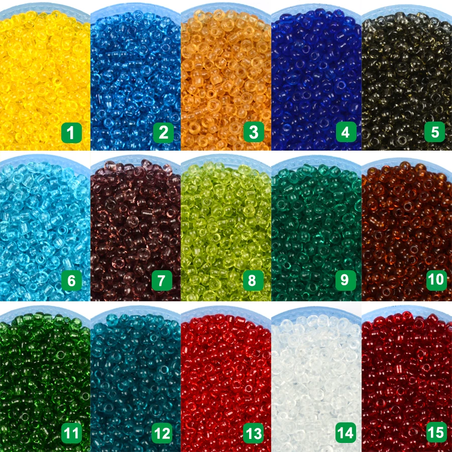 2mm Beautiful Translucent Czech Glass beads Charms Seed Beads Kralen Mini Loose Spacer Beads for jewelry making Diy Handmade (2)