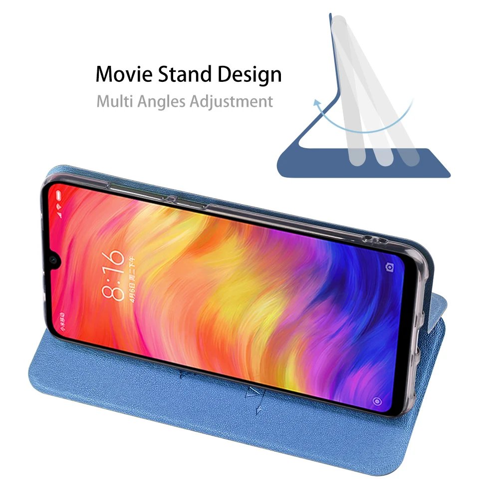 Чехол Red mi 7 крышка MOFI для Xiaomi mi Red mi 7 откидной корпус Xio mi Coque ТПУ чехол из искусственной кожи чехол-книжка противоударный